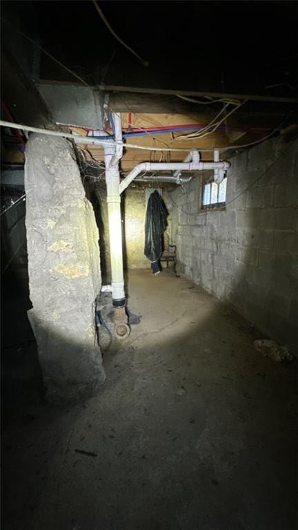 view of basement