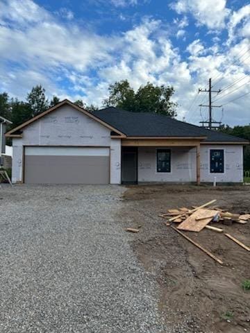 view of front facade with a garage