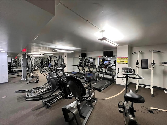 view of workout area