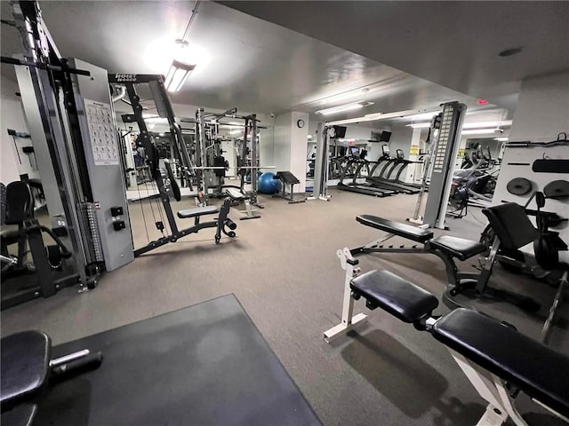 view of workout area