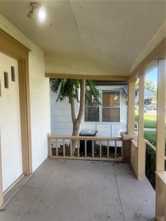 view of patio with a porch