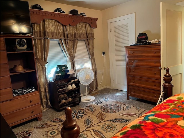 view of carpeted bedroom