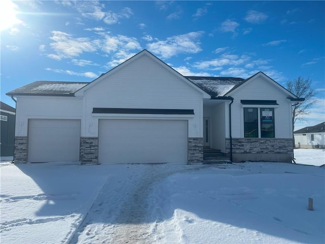 view of front of house featuring a garage