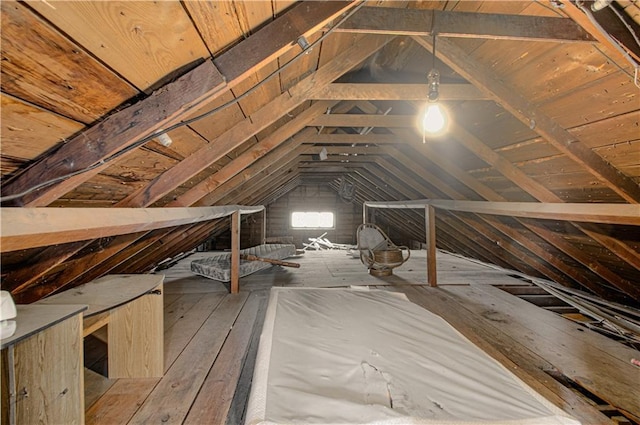 view of attic