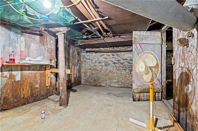 view of basement