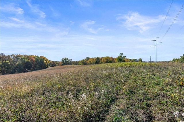 view of landscape with a rural view