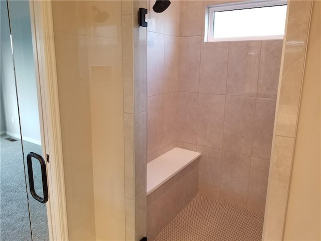 bathroom with walk in shower