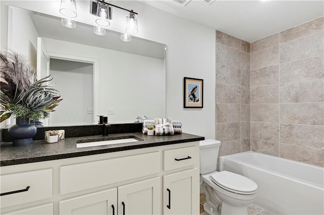 25110 W 98th Pl, Lenexa, KS 66227 - bathroom with vanity, bathtub / shower combination, and tile patterned flooring