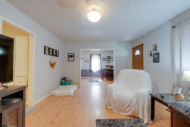 interior space with light wood-type flooring