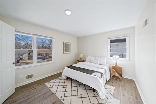 bedroom featuring wood-type flooring