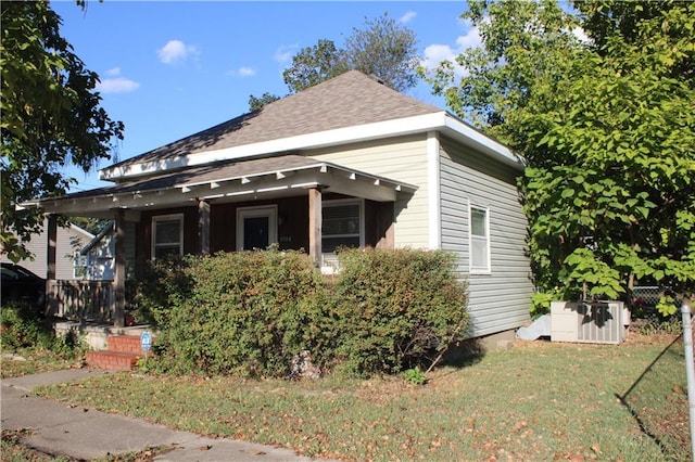 view of home's exterior featuring a lawn