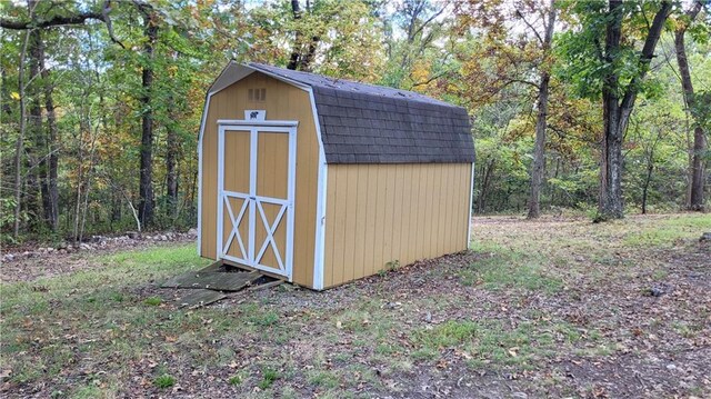 28530 Shore Rd, Warsaw, MO 65355 - view of shed with a view of trees