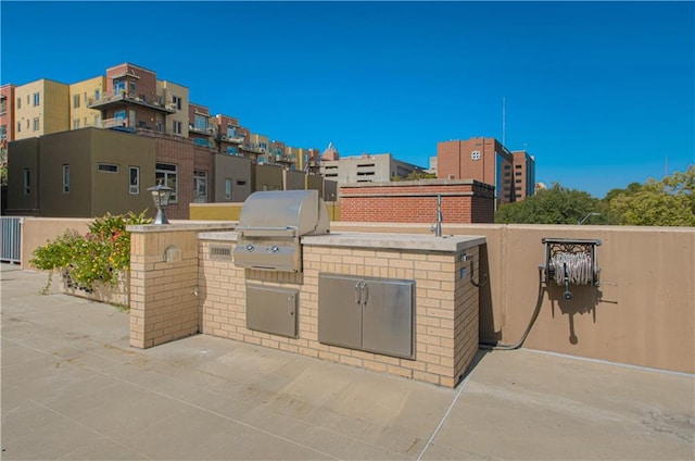 view of patio / terrace with area for grilling and grilling area