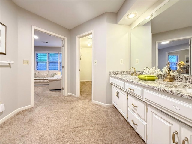 bathroom featuring vanity