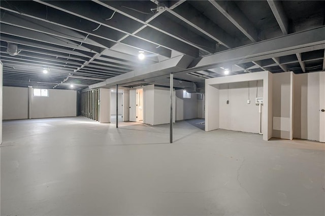 view of basement