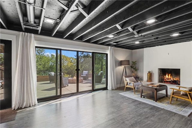 interior space featuring hardwood / wood-style floors