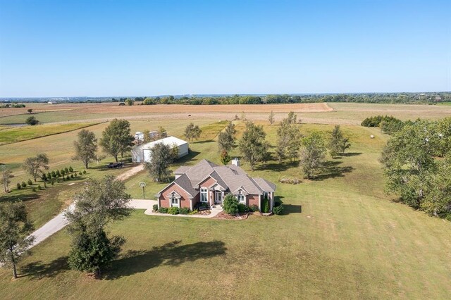 bird's eye view featuring a rural view