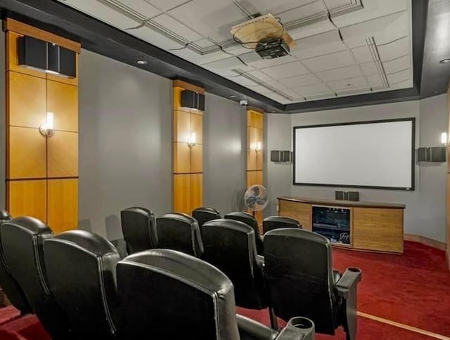 view of carpeted cinema