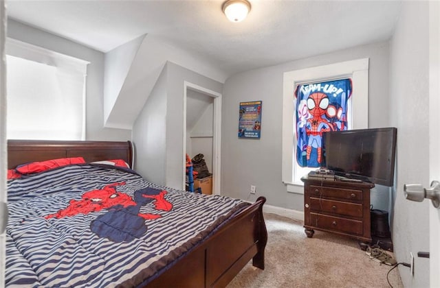 view of carpeted bedroom