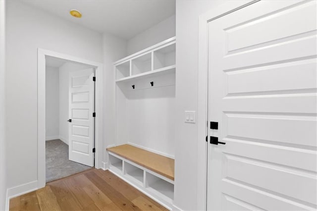 mudroom with light wood-type flooring