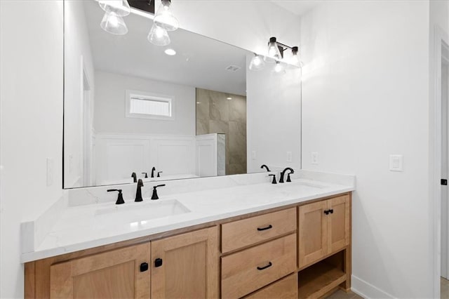 bathroom featuring vanity