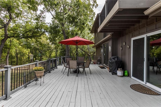 deck with grilling area