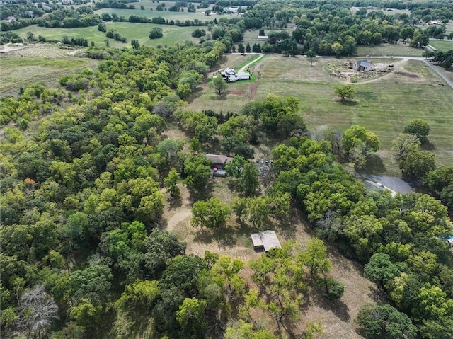 aerial view featuring a rural view