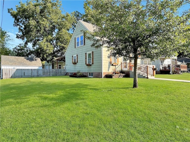 exterior space featuring a deck