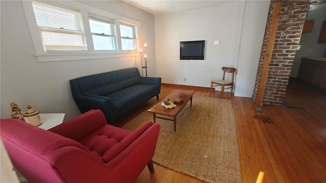 living room featuring hardwood / wood-style flooring