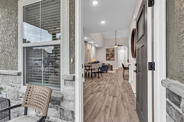 interior space featuring hardwood / wood-style floors