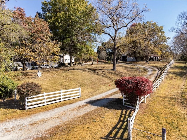 exterior space featuring a rural view