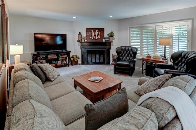 view of carpeted living room