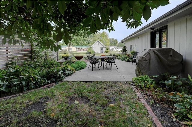 view of yard featuring a patio area