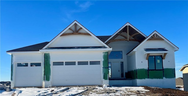 view of front of home featuring a garage