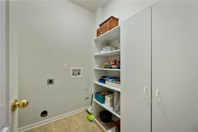 laundry room with hookup for a washing machine and electric dryer hookup