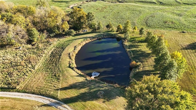 drone / aerial view with a rural view