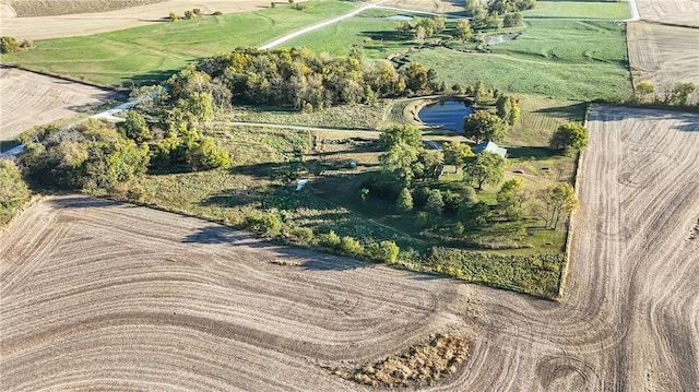 aerial view with a rural view