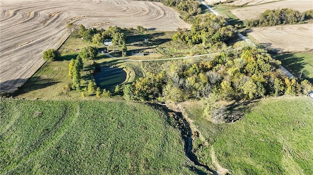 aerial view with a rural view