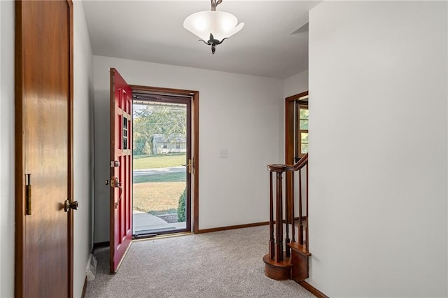 3438 N 123rd St, Kansas City, KS 66109 - foyer entrance with baseboards and carpet flooring