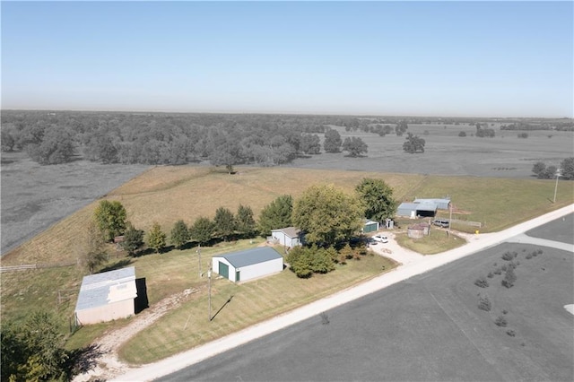 bird's eye view featuring a rural view