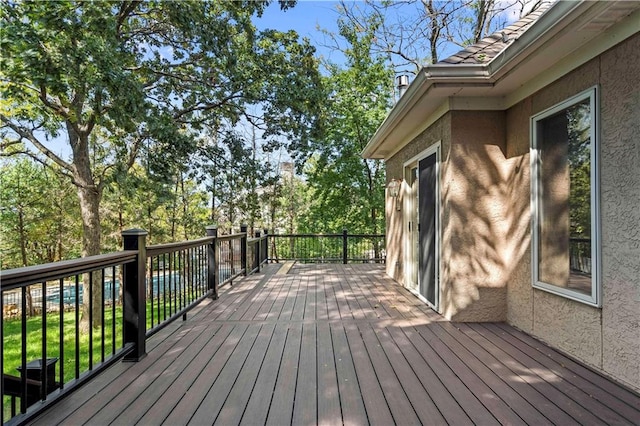 view of wooden deck