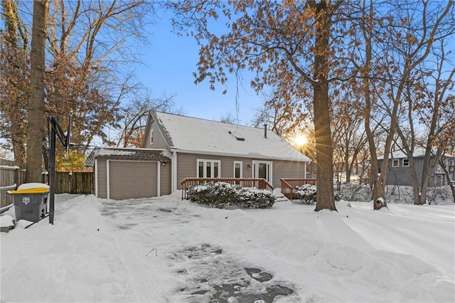 exterior space featuring a deck