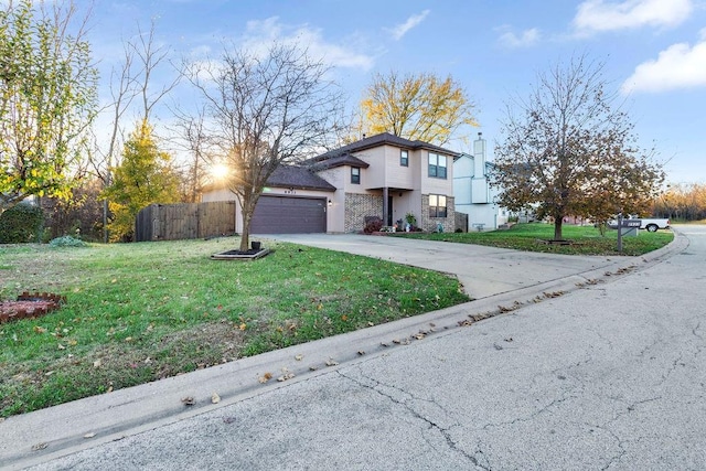 view of front property with a front yard