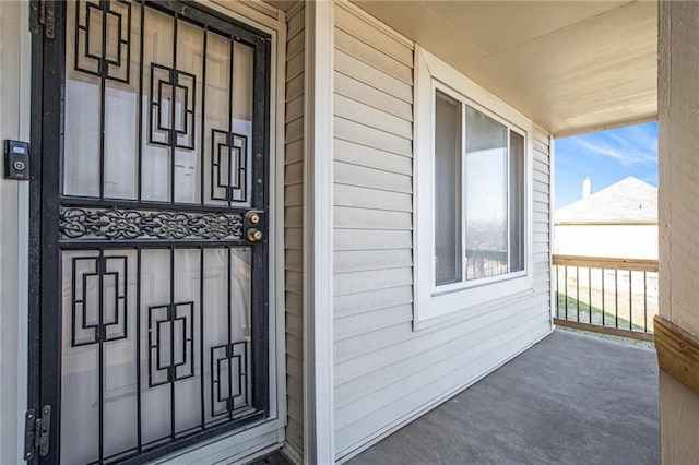 view of doorway to property