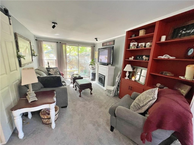 view of carpeted living room