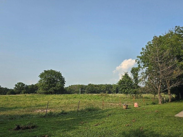 view of yard featuring a rural view