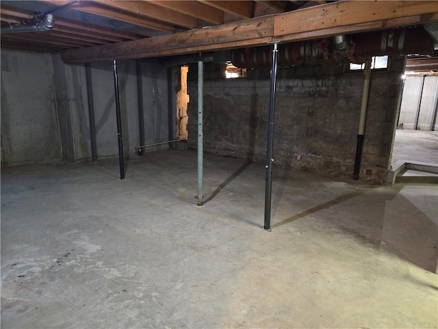 view of basement