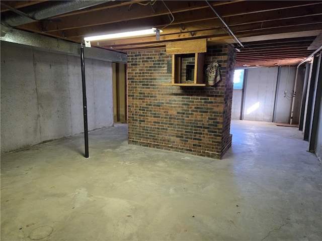 view of basement