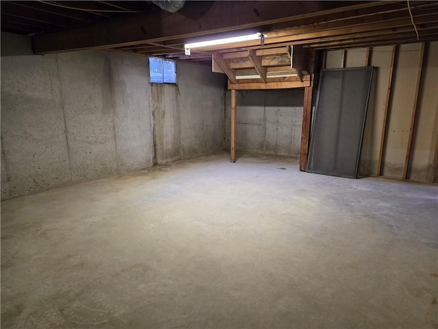 view of basement