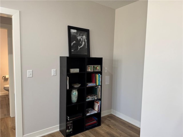 details featuring baseboards and wood finished floors